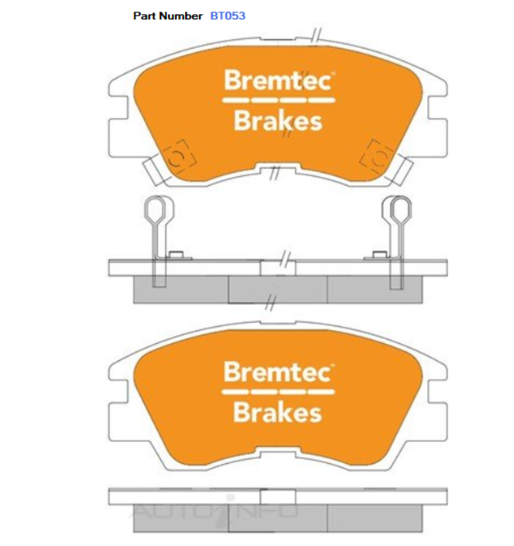Bremtec Trade Line Brake Pad Set For Mitsubishi - BT053