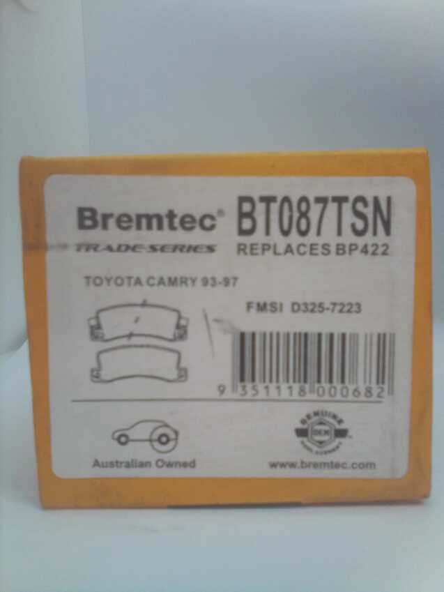 Bremtec Trade-Series Rear Brake Pad Set For Holden Apollo [JK JL JM JP]2.0L/3.0L