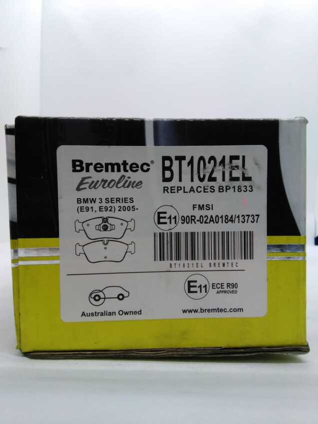 Bremtec Euroline Front Brake Pad Set For BMW 1 Series E87 5dr 118 120