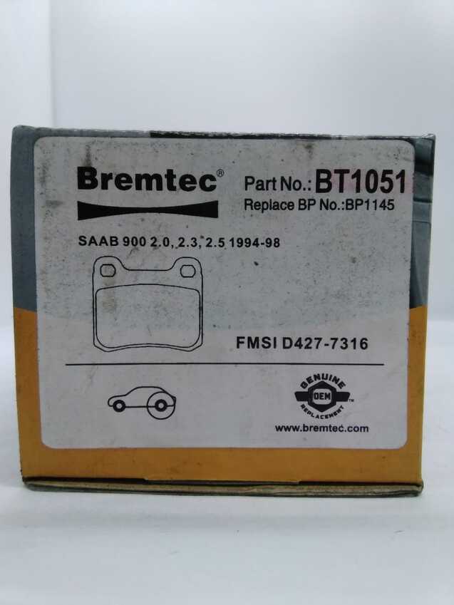 Bremtec Rear Brake Pad Set For Mercedes-Benz Kombi S124 200 T TE