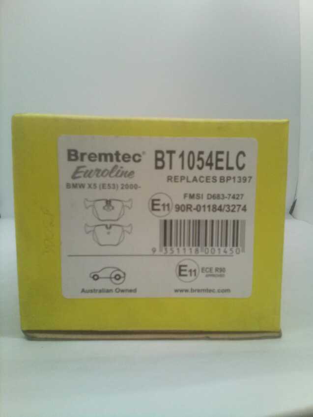 Bremtec Euroline Rear Brake Pad Set For BMW 3 Series E46 3.2L 330 M3 1998 - 2006