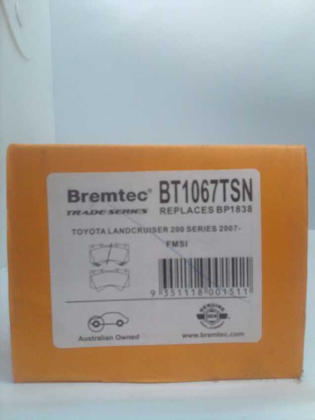 Bremtec Front Trade-Series Brake Pad Set For Toyota Landcruiser 200 Series 2007-On