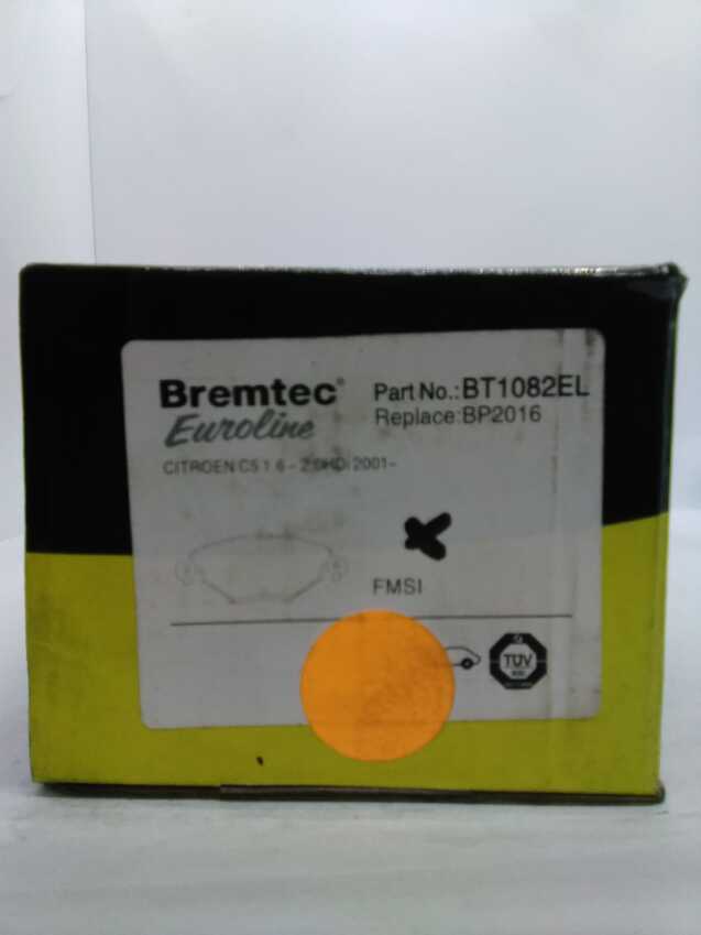 Bremtec Euroline Front Brake Pad Set For Citroen C5 2001-2005