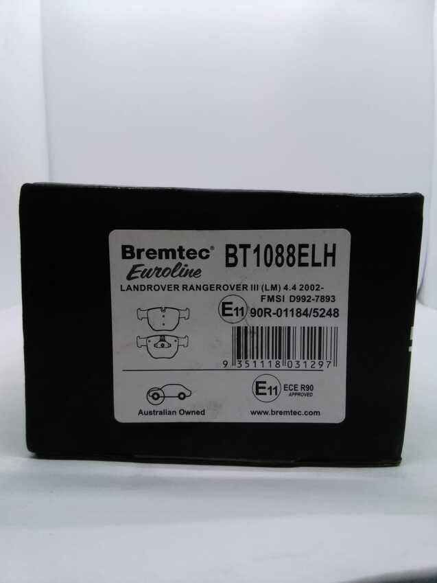Bremtec Euroline Front Brake Pad Set For Landrover Rangerover III LM 4.4L