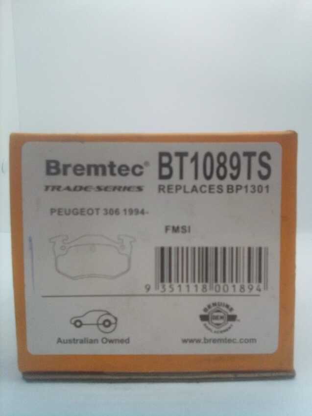 Bremtec Trade-Series Rear Brake Pad Set For Renault 11 [B/C37] 1.4L Turbo