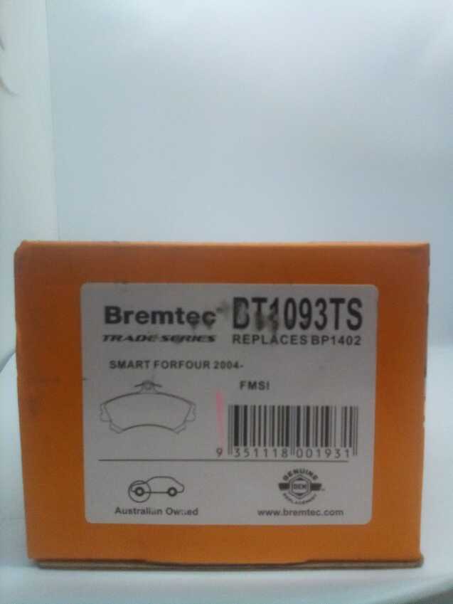 Bremtec Trade-Series Front Brake Pad Set For Proton Waja 1.6L 2000 - 2011