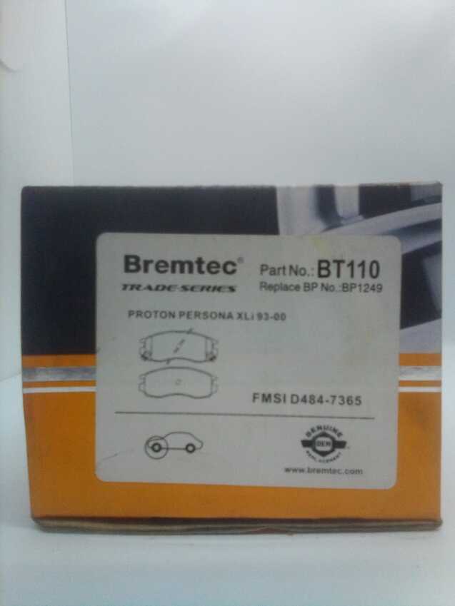 Bremtec Trade-Series Front Brake Pad Set For Proton Persona Xli 1993-00 