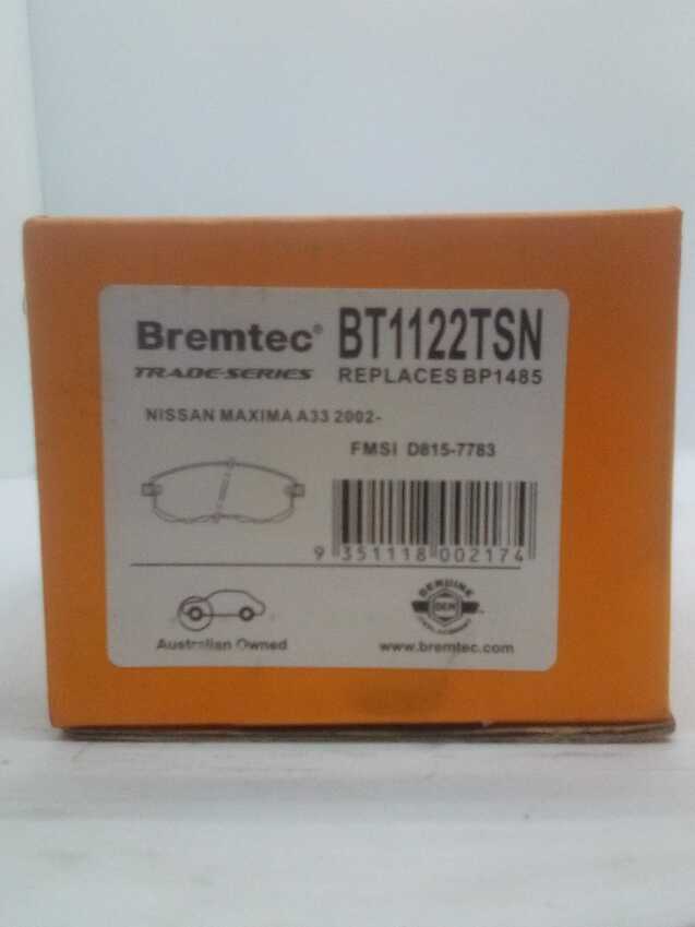 Bremtec Trade-Series Front Brake Pad Set For Nissan Maxima A33 3.0L, J31 3.5L