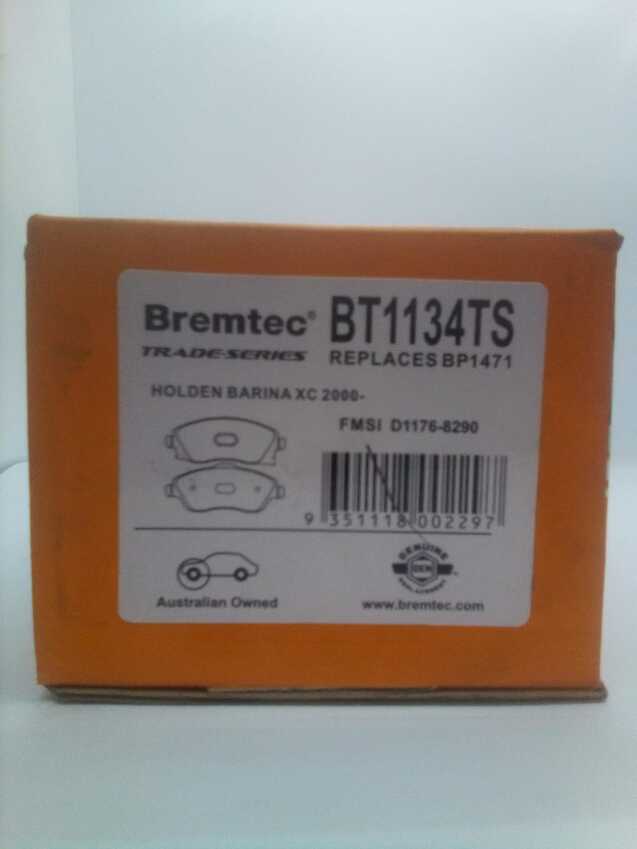 Bremtec Trade-Series Front Brake Pad Set For Holden Barina XC 1.4L Ef