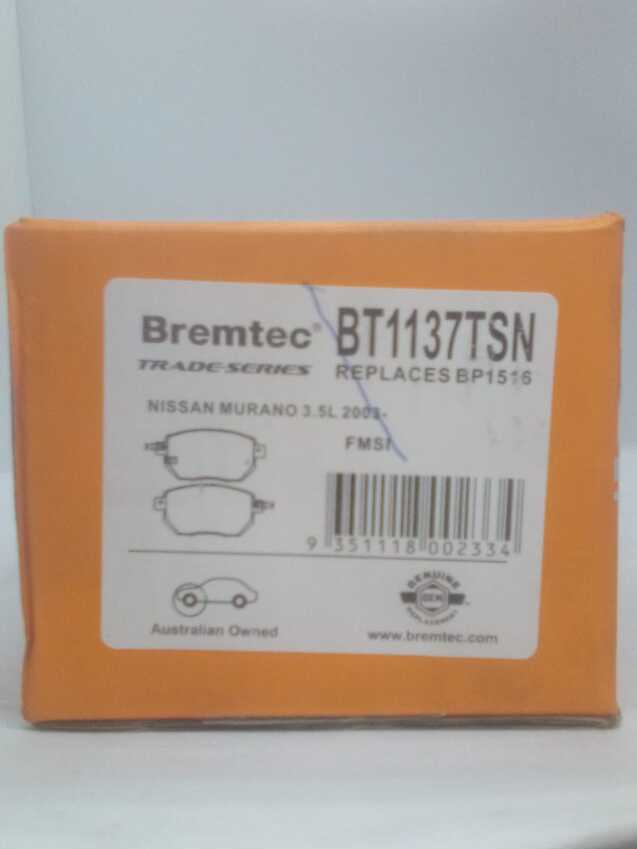 Bremtec Front Trade-Series Brake Pad Set For Nissan Murano 3.5L 2003- On