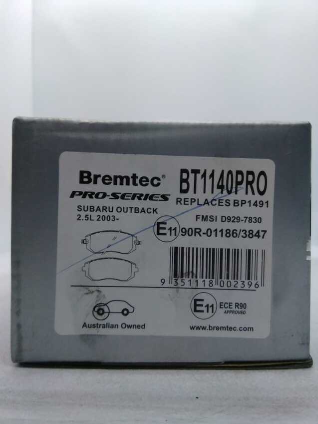 Bremtec Pro-Series Front For Subaru Outback 2.5L 2003-On 