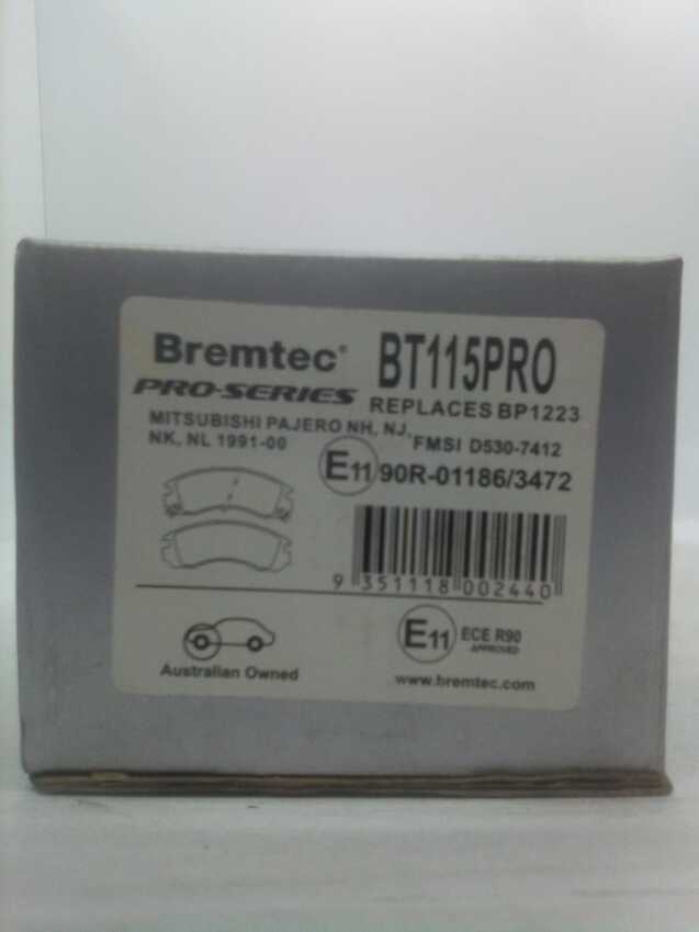 Bremtec Pro-Series Front Brake Pad Set For Mitsubishi Pajero [NH, NJ, NK, NL]