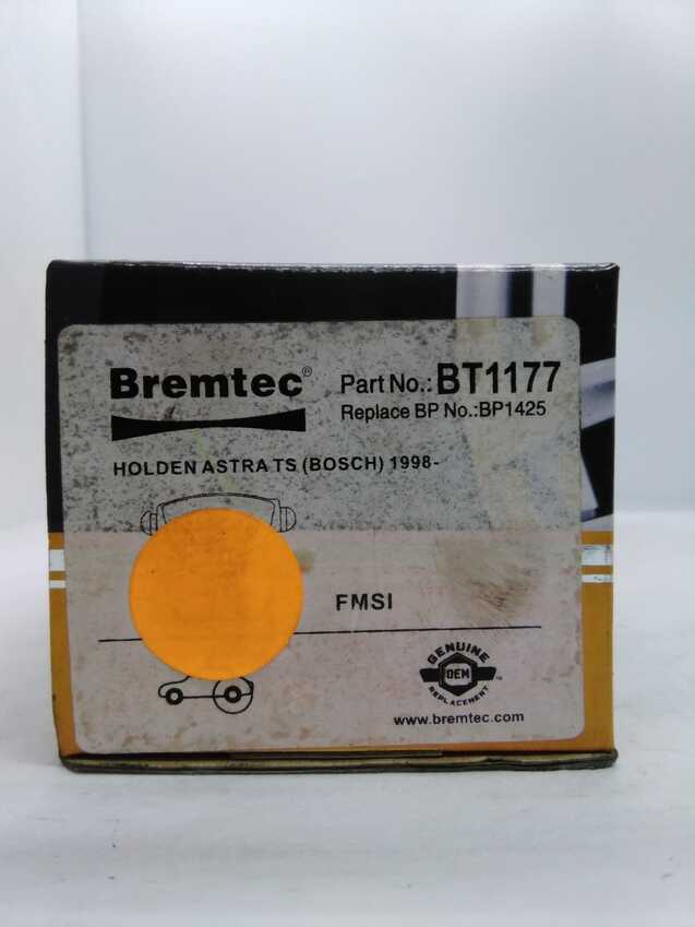 Bremtec Trade-Series Rear Brake Pad Set For Holden Astra TS 1998-On 