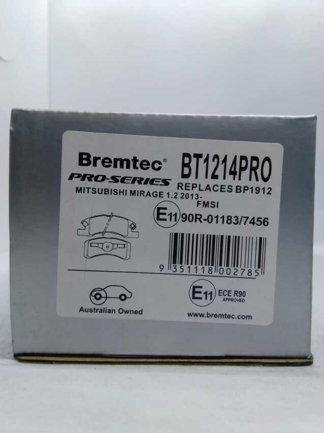 Bremtec Pro-Series Front For Mitsubishi Mirage 1.2 2013-On