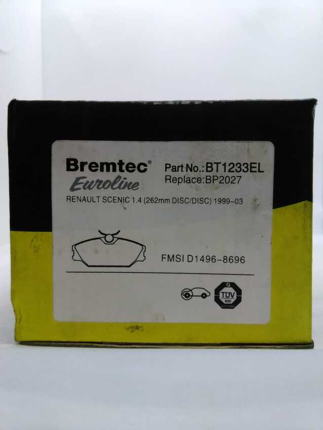 Bremtec Euroline Front Brake Pad Set For Renault laguna [B56, 556] 2.0L/3.0L