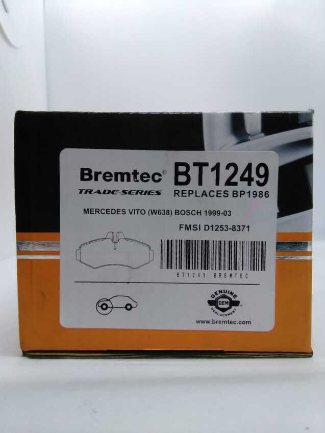 Bremtec Trade-Series Front Brake Pad Set For Mercedes Vito (W638) 1999-03