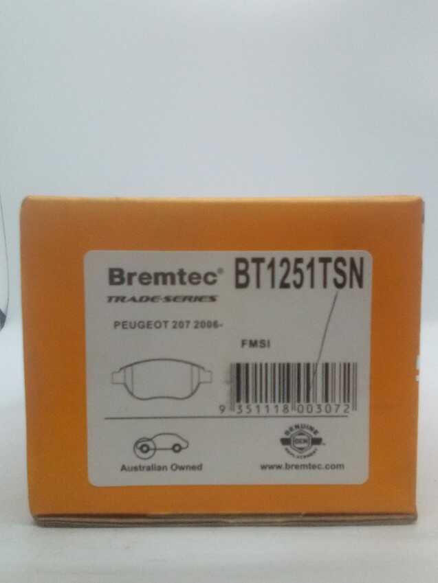 Bremtec Trade Line Disc Brake Pads - BT1251TSN