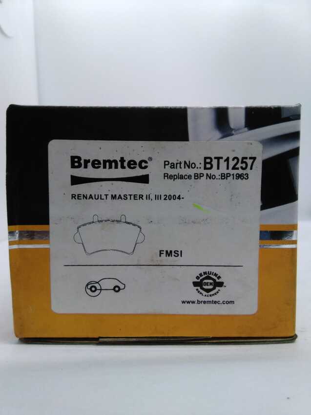 Bremtec Trade-Series Front Brake Pad Set For Renault Master II, III 2004-On