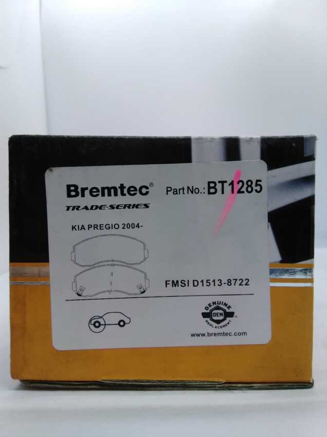 Bremtec Trade-Series Front Brake Pad Set For Kia Pregio 2004 - On