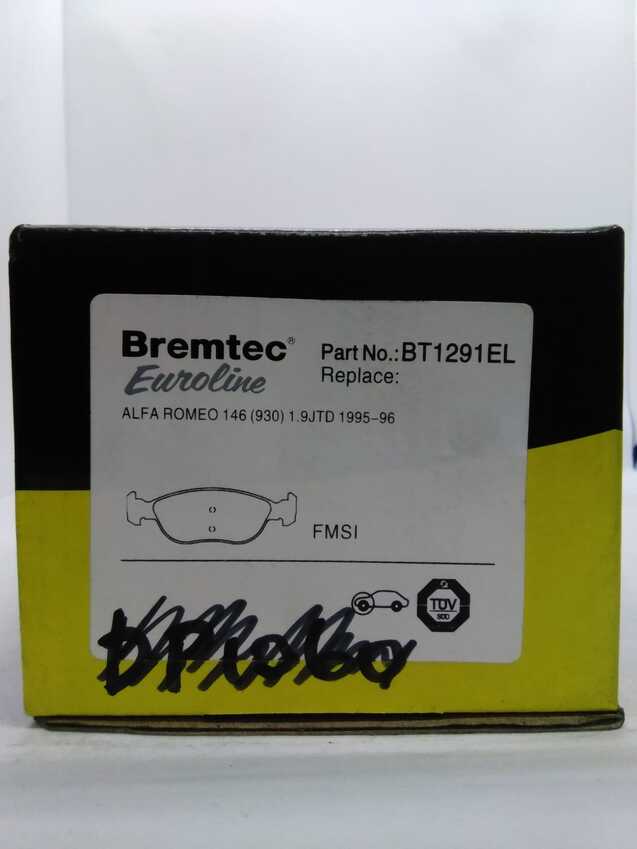 Bremtec Euro Line Ceramic Disc Brake Pads - BT1291EL