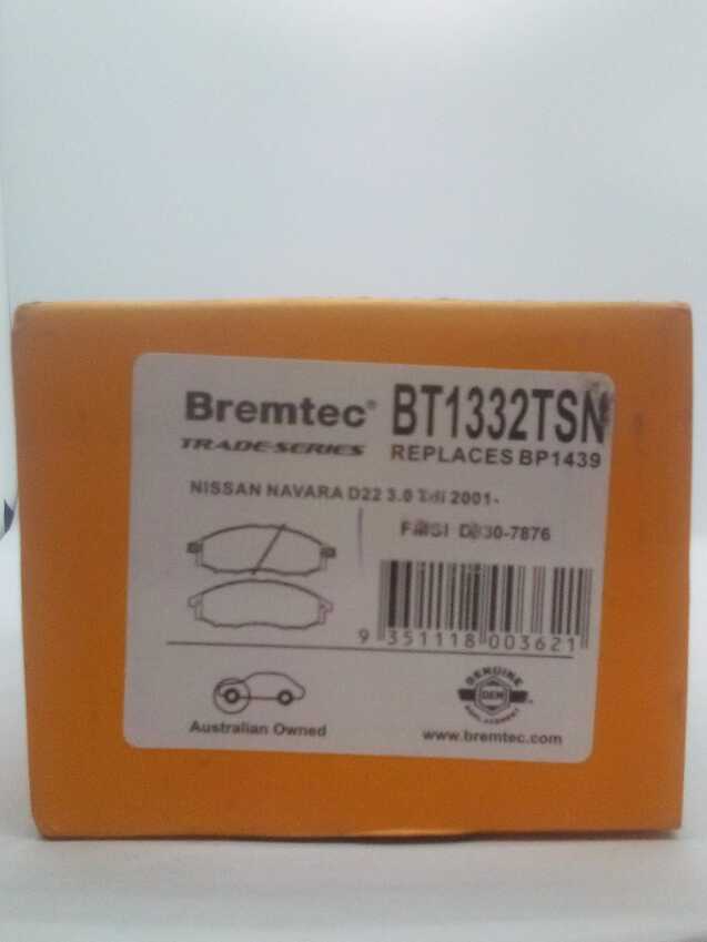 Bremtec Trade-Series Front Brake Pad Set For Nissan Navara D22 2.4L/3.0L/3.3L