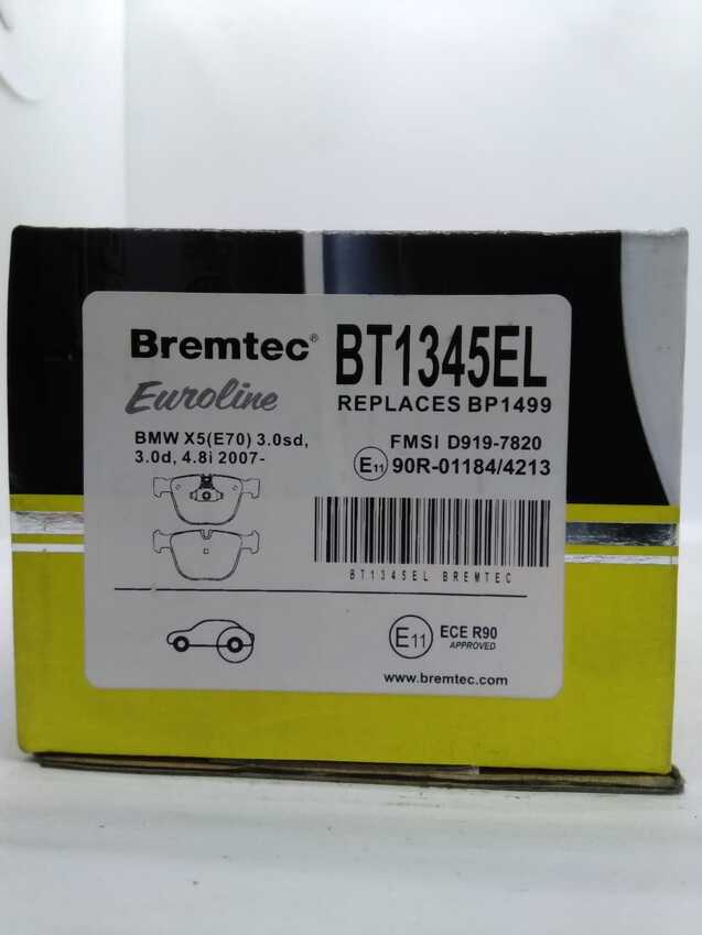 Bremtec Euroline Rear Brake Pad Set For BMW 530D E60 2002-2010