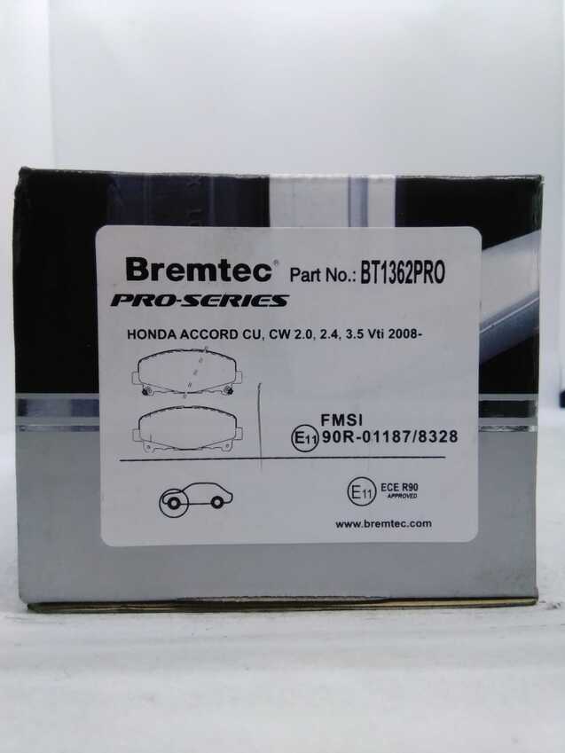 Bremtec Pro-Series Front For Honda Accord CU, CW 2.0L/2.4L/3.5L VTi 2008-On