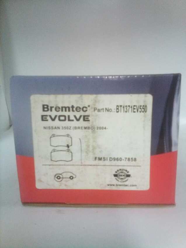 Bremtec Evolve Front Brake Pad Set For Nissan 350Z 2004- On