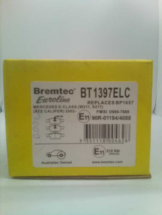 Bremtec Euroline Rear Brake Pad Set For Mercedes-Benz SL [R129 R230 R231 ]