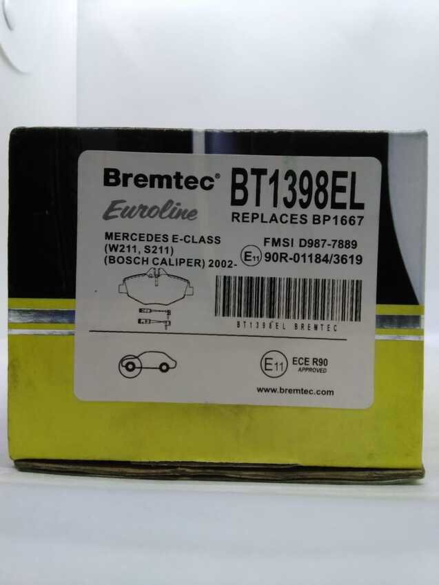 Bremtec Euroline Front Brake Pad Set For Mercedes Benz E350 S211 2005-2009