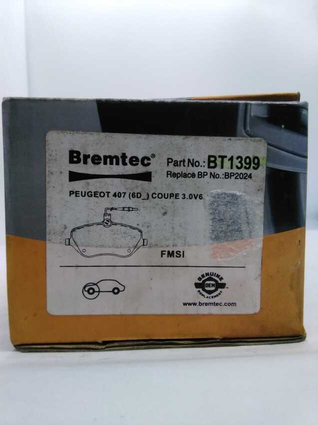 Bremtec Trade-Series Front Brake Pad Set For Peugeot 407 6D 3.0L V6 2006-On