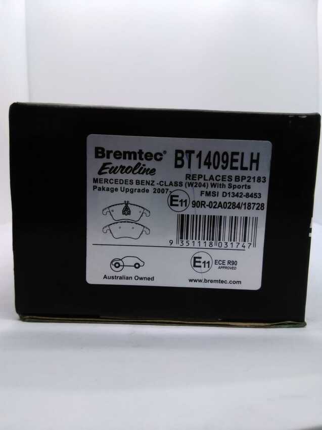 Bremtec Euroline Front Brake Pad Set For Mercedes-Benz C-Class [S204 W204] C350