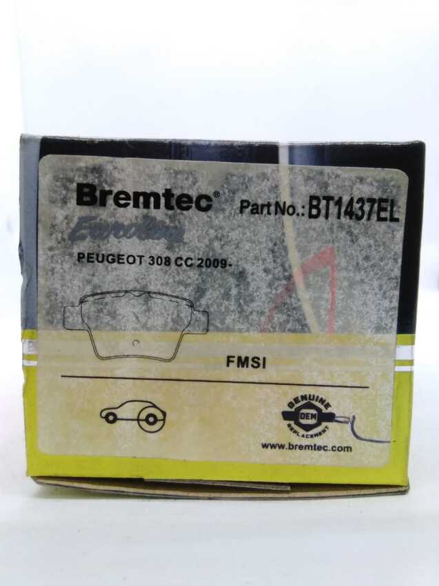 Bremtec Euro Line Ceramic Disc Brake Pads - BT1437EL