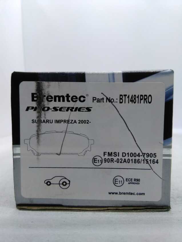 Bremtec Pro-Series Rear For Subaru Impreza 2002-On