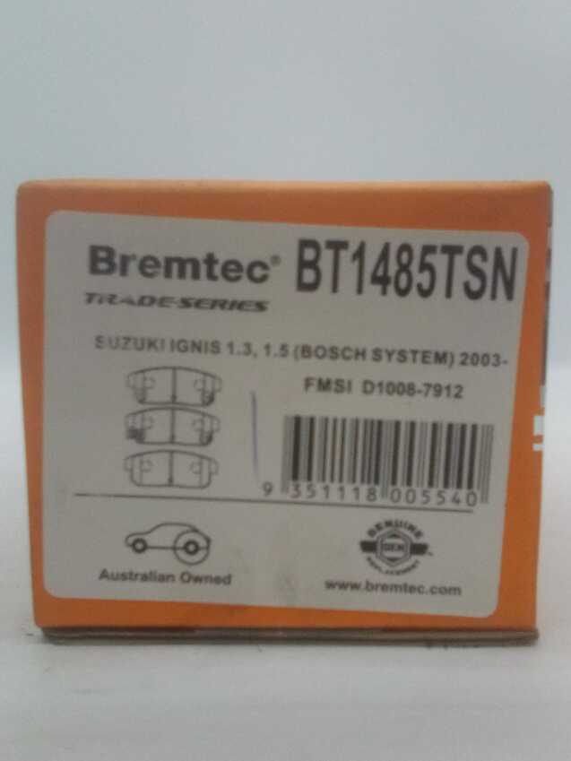 Bremtec Trade Line Disc Brake Pads - BT1485TSN