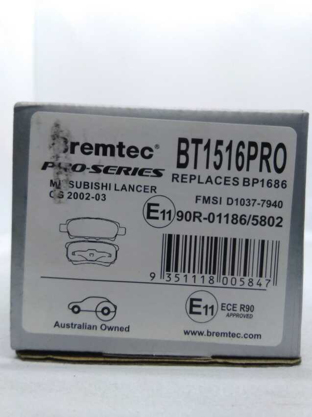 Bremtec Pro-Series Rear For Mitsubishi Lancer CG 2002-03