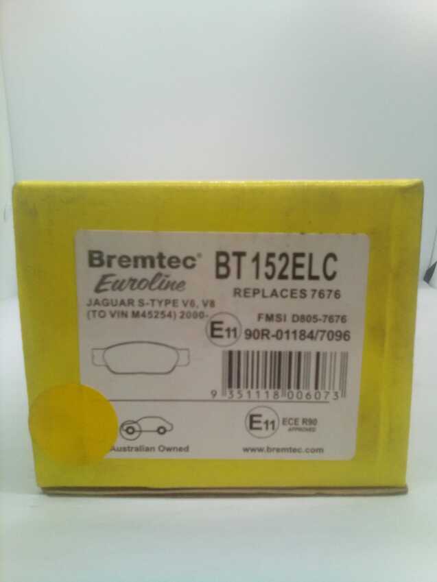 Bremtec Euroline Ceramic Brake Pad For Chrysler Crossfire/Mercedes-Benz E-Class