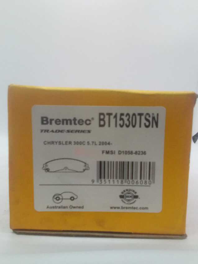 Bremtec Trade Line Disc Brake Pads - BT1530TSN