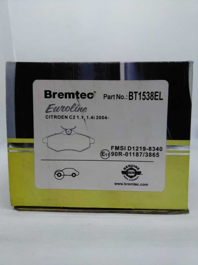Bremtec Euro Line Ceramic Disc Brake Pads - BT1538EL