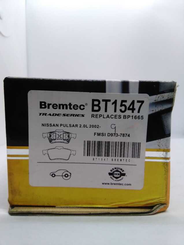 Bremtec Trade-Series Rear Brake Pad Set For Volvo S40 2.4L 2004 - On