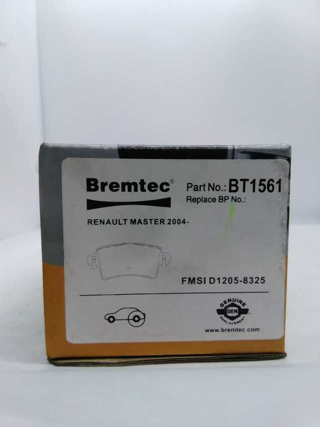 Bremtec Trade-Series Rear Brake Pad Set For Renault Master II, III 2004-On