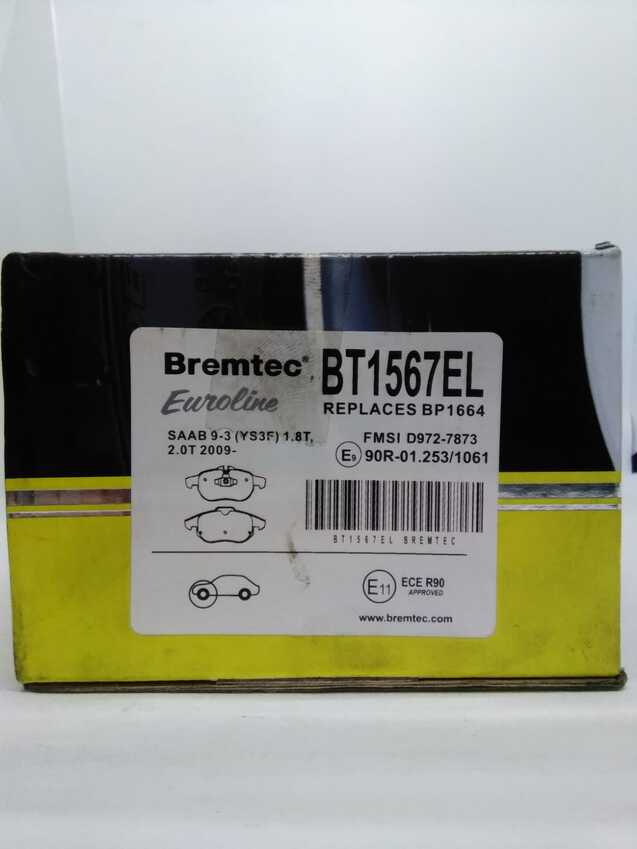Bremtec Euroline Front Brake Pad Set For Holden Vectra CD ZC 2003-2006