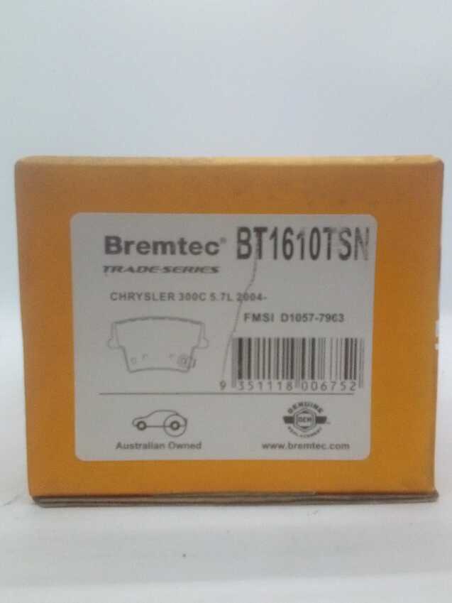 Bremtec Trade Line Disc Brake Pads - BT1610TSN