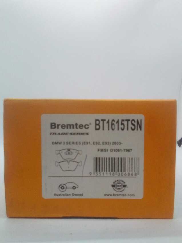 Bremtec Trade Line Disc Brake Pads - BT1615TSN