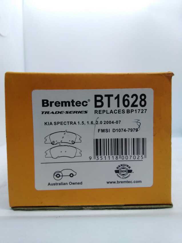 Bremtec Trade-Series Front Brake Pad Set For Kia Spectra 1.5L/1.6L/2.0L 2004- 07