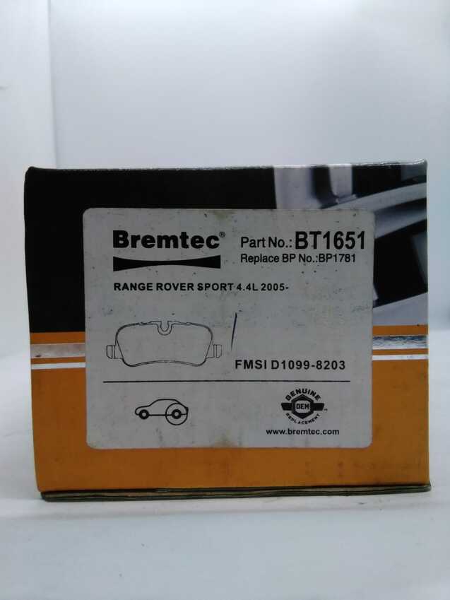 Bremtec Trade-Series Rear Brake Pad Set For Range Rover Sport 4.4L 2005- On 