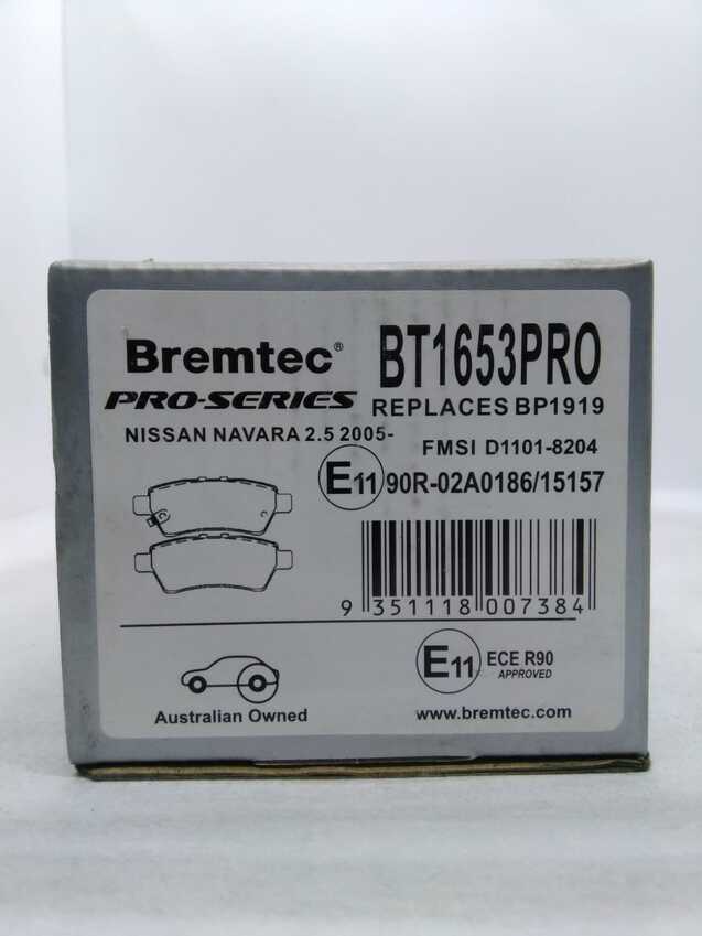 Bremtec Pro-Series Rear For Nissan Navara 2.5L 2005-On 