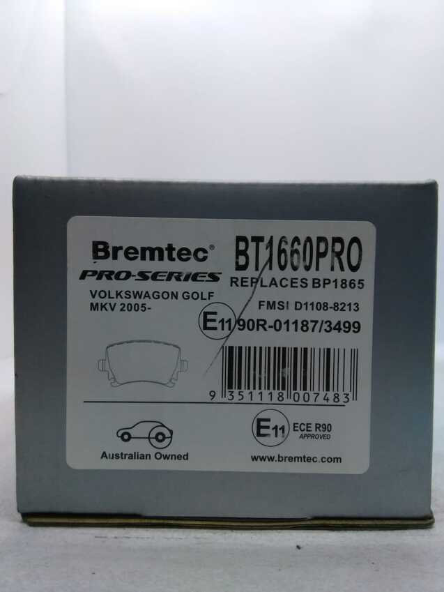 Bremtec Pro-Series Rear For Volkswagon Golf MKV 2005-On 