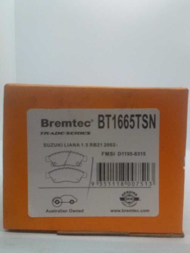 Bremtec Trade Line Disc Brake Pads - BT1665TSN