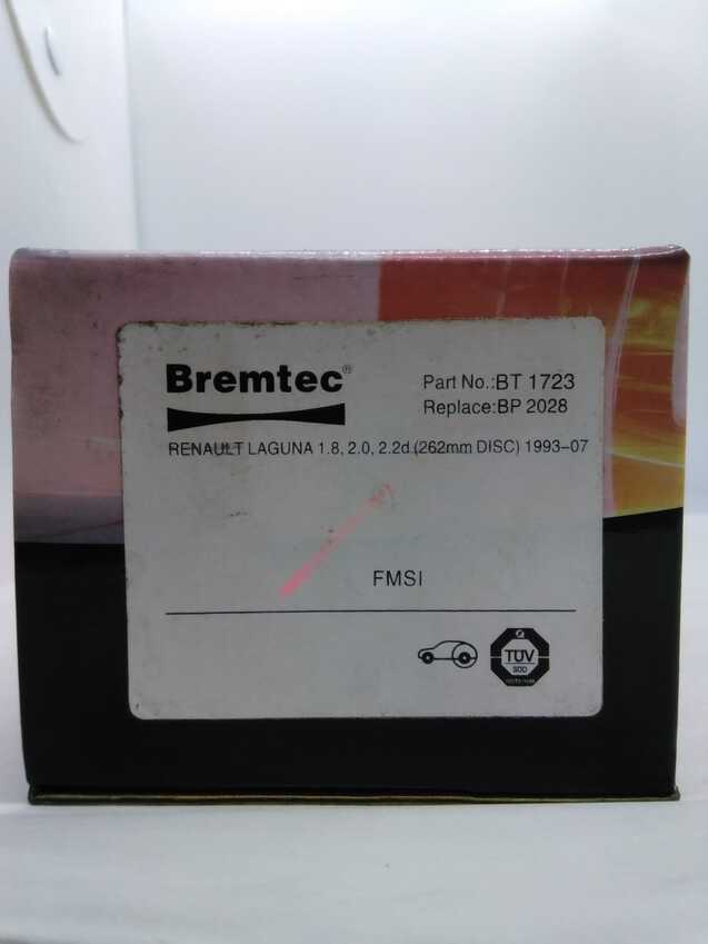 Bremtec Trade-Series Rear Brake Pad Set For Renault Laguna 1.8/2.0/2.2 D